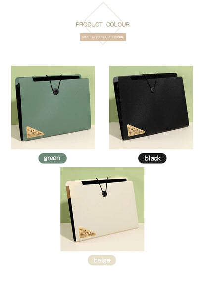 Three Colors Horizontal A4 Folder Students Office Business Trip Multi-layer Large Capacity 5/8/13 Layers Storage Organ Bag.