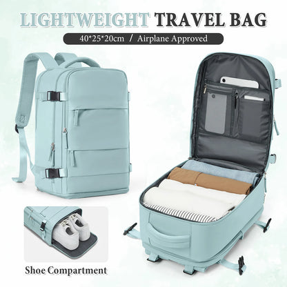 Women Men Hand Luggage Backpack Business College Laptop Travel Backpack Waterproof Carry on mochila viaje cabina avion 40x20x25.