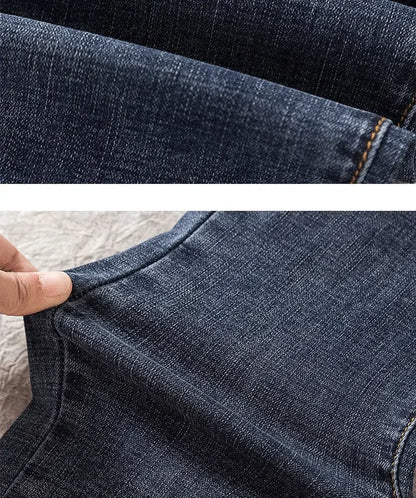 High Waist Nine-Tenths Women's Skinny Jeans Elastic Slimming Fashionable Spring Autumn New Style Small Foot Tight Pants