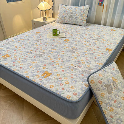 Non-slip Bed Cover Queen/King Size Bedspread Thicken Bed Linen Home Mattress Protector cubre colchón (Pillowcase Need Order).