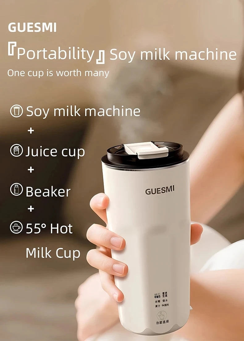 220V Mini Soy Milk Machine Electric Juicer Blender Mixer Wall Breaking Machine Soybean Milk Maker Breakfast Machine 350ml.