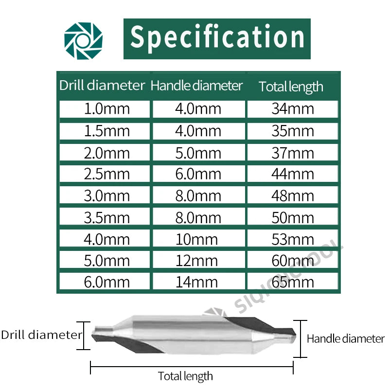 Hss Mittel bohrer für Metall 6 stücke Mittel bohrer Set Bohrloch zentrieren Bohrer Fräser Bohrer Set m35 Cen terin for bohren