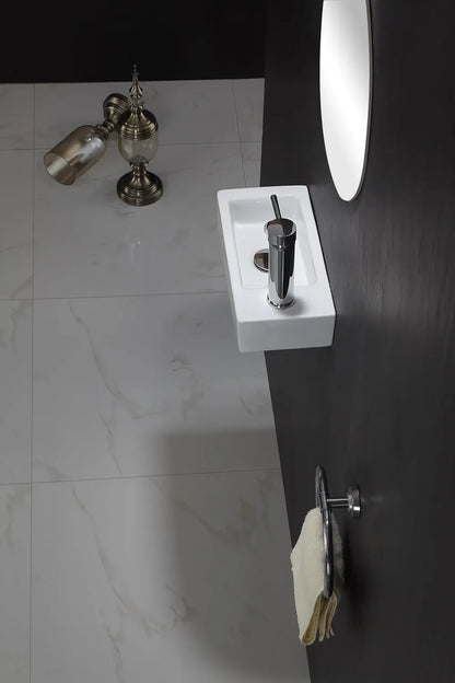 Wandbehang Waschbecken Balkon Ultra schmale Badezimmer Waschbecken Keramik Plattform Waschbecken Home Schlafzimmer Wandwaschbecken Mini