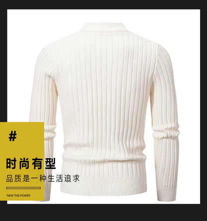 2023 Autumn  and Winter New Sweaters Warm Fit Knitted Sweaters Solid Color Casual Pullover Multiple Styles Sweater Men.