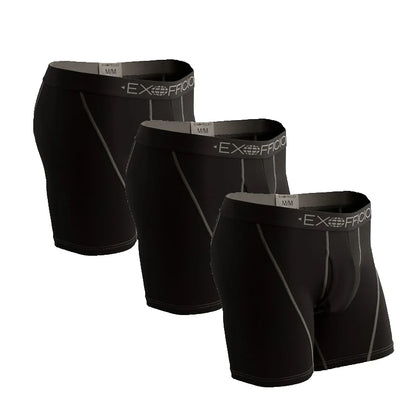 3er-Pack Exofficio Herren-Unterwäsche-Boxershorts mit Fliegen, Herren-Mesh, 15,2 cm, Boxershorts, Unterwäsche, Sport-Boxershorts, leicht, bequem