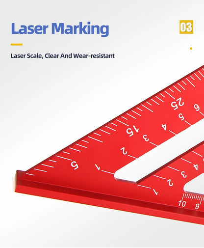 Dreieckslineal, 7-Zoll-Messwerkzeug, Tischler-Set aus Aluminiumlegierung, quadratischer Winkel, Holzbearbeitungswerkzeuge, versuchen Sie quadratisch, dreieckig, metrisch
