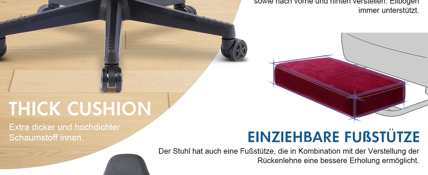 Marke Gaming Stuhl Luxuriöse Atmungsaktive Faux Wildleder Büro Stuhl Gaming Stuhl Mit Fußstütze Stuhl Kopfstütze Ergonomische Spiel Stuhl