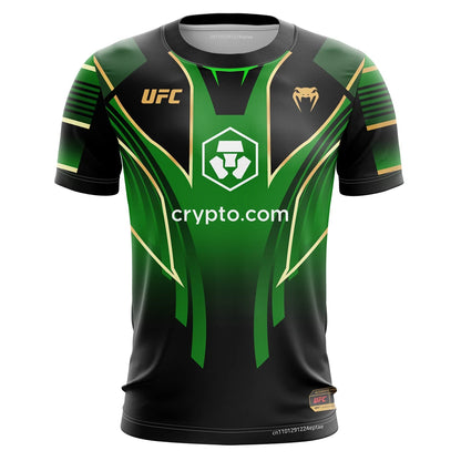 Men's Training UFC Breathable Sportswear T-shirts Outdoor Male Leisure Short-Sleeved Jersey Boys Running Fitness Tops.