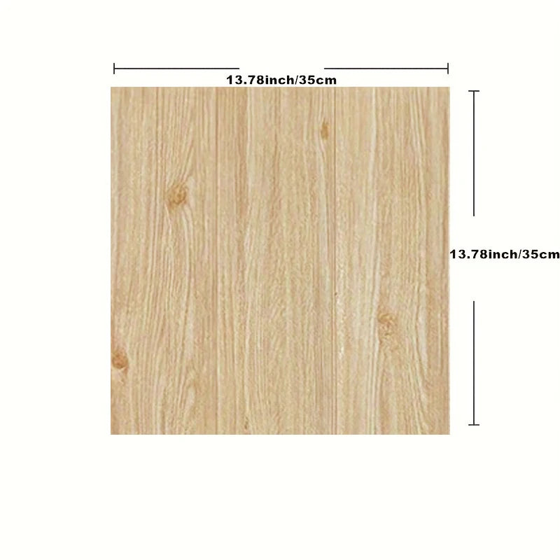 3D wall sticker wood grain foam self-adhesive DIY 35X35cm waterproof and moisture-proof ceiling bedroom kitchen wallpaper