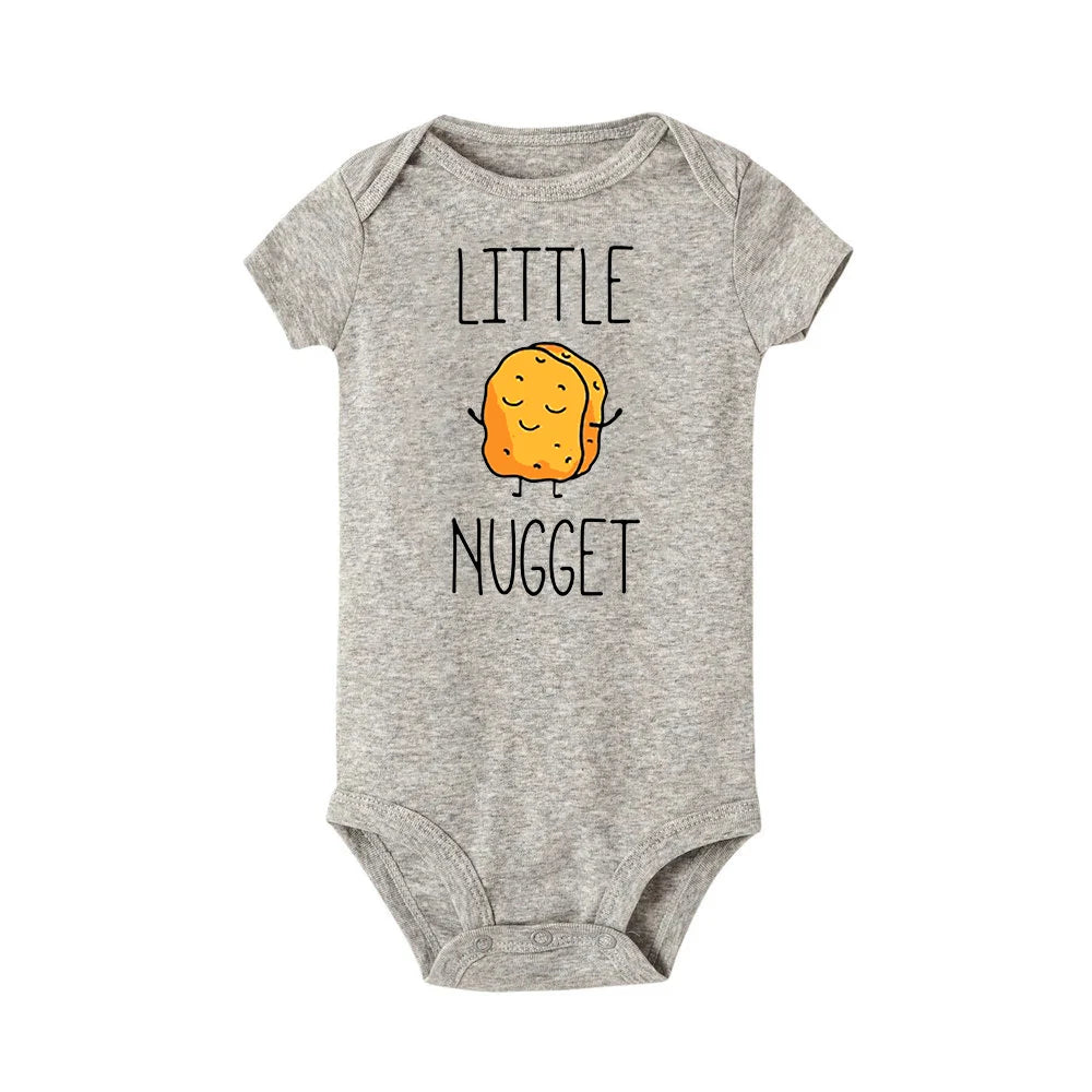 Little Nugget Baby Ankündigung Neugeborene Baby Bodys Sommer Jungen Mädchen Strampler Körper Schwangerschaft Offenbaren Kleidung Säugling Dusche Geschenk.