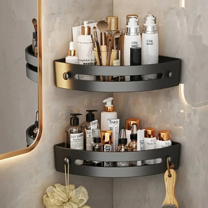 2PCS Badezimmer Regale Küche Lagerung Organizer Kunststoff Shampoo Rack Dusche Regal Bad Zubehör Kein Bohrer Regal