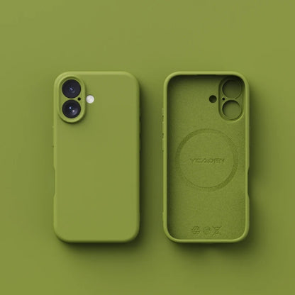 for iPhone 16E Magsafe Liquid Silicone Case Solid Colour Matte Soft Bumper Phone Cover for iPhone 16 Plus 16 Pro Max Cases.