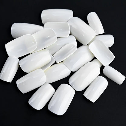 100Pcs Light Pink Press on Nails Short Medium Square Wearable Fake Nails Tips 10 sizes Full Cover False Nails Finger Decoration.