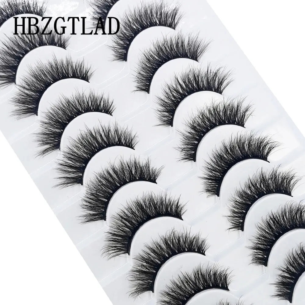 10 Pairs Lashes Fluffy Soft Russian Volumes Mink Lashes 3D Mink Eyelashes Lashes Reusable Fluffy False Lashes Russian Extensions.