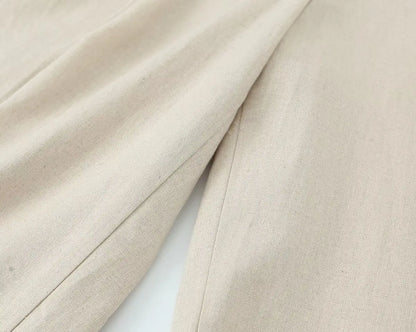 Work Office Lady Pants Set Women Long Sleeve Button Pocket Jacket Women's Trousers With Pocket Two Piece Set Female Set.