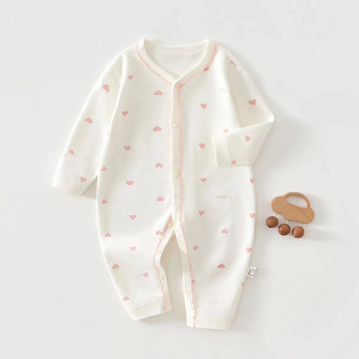 Somenie Baby-Einteiler, Frühling und Herbst, Baumwoll-Pyjama, Jungen- und Mädchen-Baby-Overall, niedlicher bedruckter Body, bequemer Einteiler für Neugeborene.