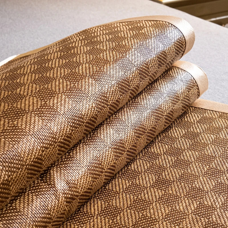 Natural Ice Rattan Mat 90/120/150/180/200cm Cool Summet Mat Mattress Plant Fiber Mat Househould Straw Mats Furniture Protector.