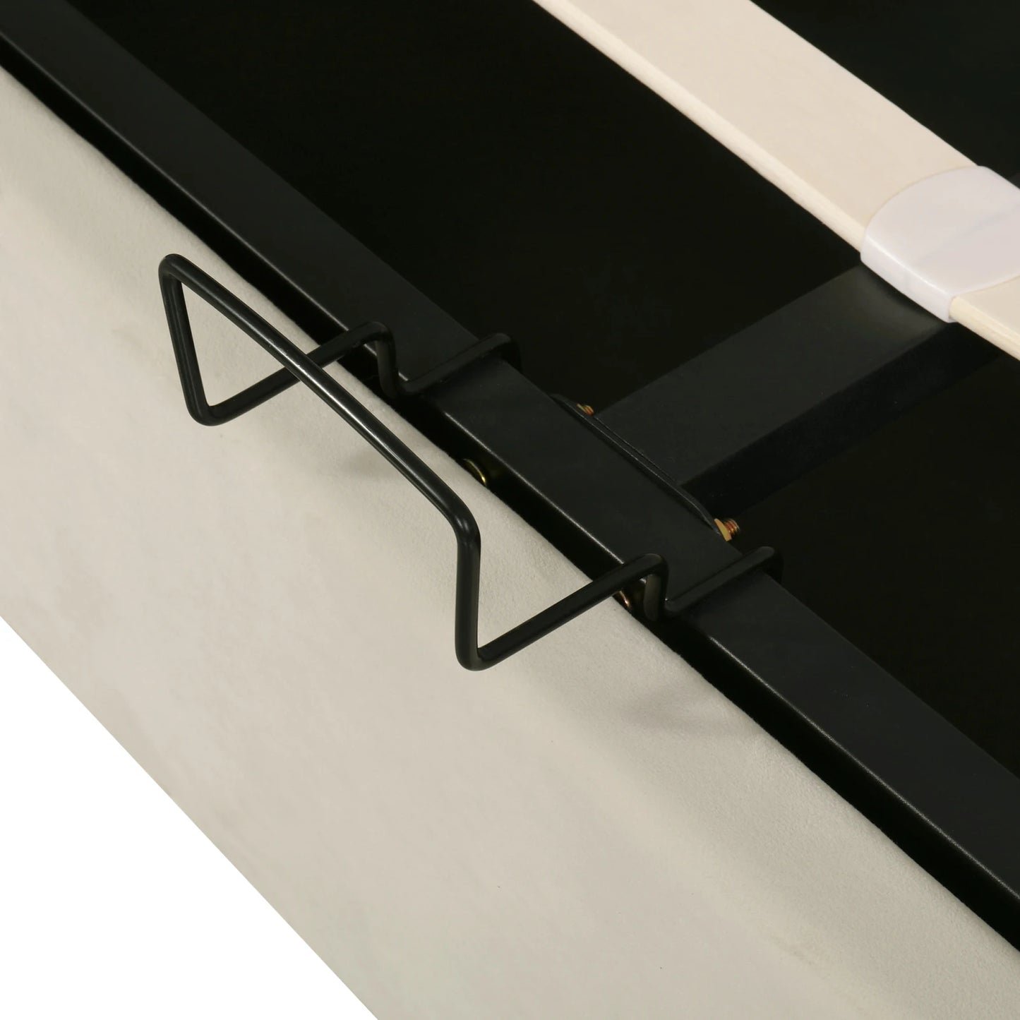 Fangange gepolstertes ohrenförmiges Bett, komplettes/Queensize-/King-/Doppelbett, hydraulisches Funktionsbett mit Lattenrost und Stauraum, Samt