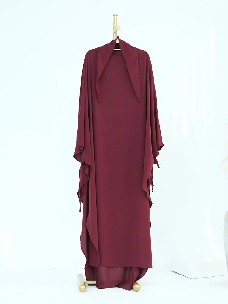 Ramadan Eid Khimar Abaya Dubai Turkey Islam Muslim Maxi Hijab Dress Nida Prayer Clothes For Women Kebaya Robe Femme Musulmane