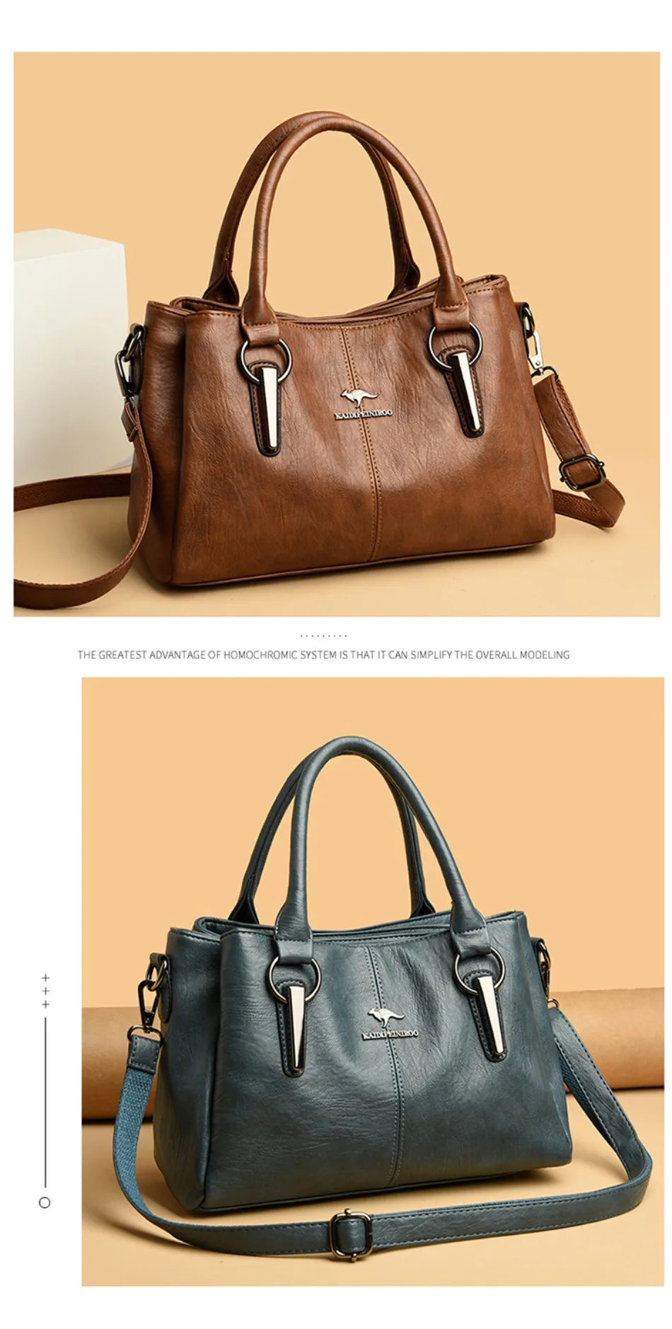 Genuine 3Layers High Quality Soft PU Leather Ladies Shoulder Crossbody Bags for Women  Luxury Handbags  Women  Designer A Main.