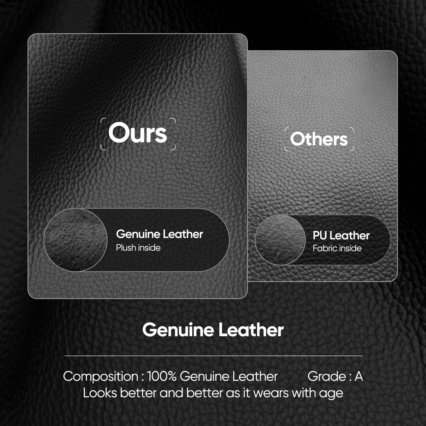 Verstellbarer Bürostuhl aus echtem Leder mit Lordosenstütze, Legierungsarmbasis, Chefsessel, ergonomische Schreibtisch-Computerstühle