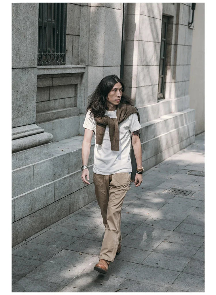 Bronson WWII USAAF Type A-1 Mechanic Sweater Men Heavyweight V-Neck Knit Jumper.