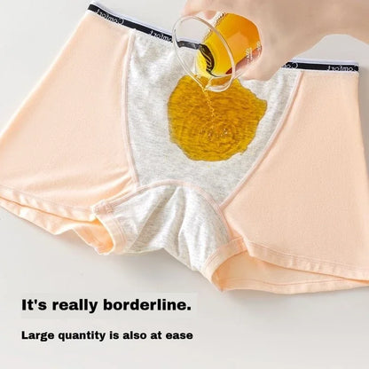 Women's Boxer Panties Physiological Menstrual Girl Underwear Cotton Briefs Breathable Large Size Fat Girl Skirt Safety Pants.