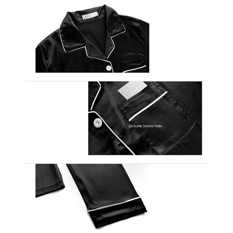 Pyjama-Sets für Frauen 2024, sexy Seide, Damen-Pyjama-Sets, Nachtwäsche, langärmelige Strickjacke, Set für Damen, Eisseiden-Pyjama, Heimkleidung.