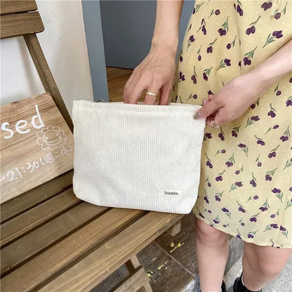 Fashion Women Sweet Cosmetic Bags Makeup Large Purse Bag Zipper Pouch Daily Corduro Outdoor Activities Travel Organiser 2024.