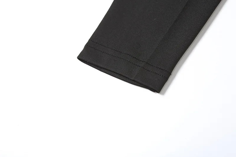 Autumn 2025 Long Sleeve Pullover New Fashion Sexy Spice Girls Crew Neck Single Rotator Sleeve Pleated Slim Bodysuit Women