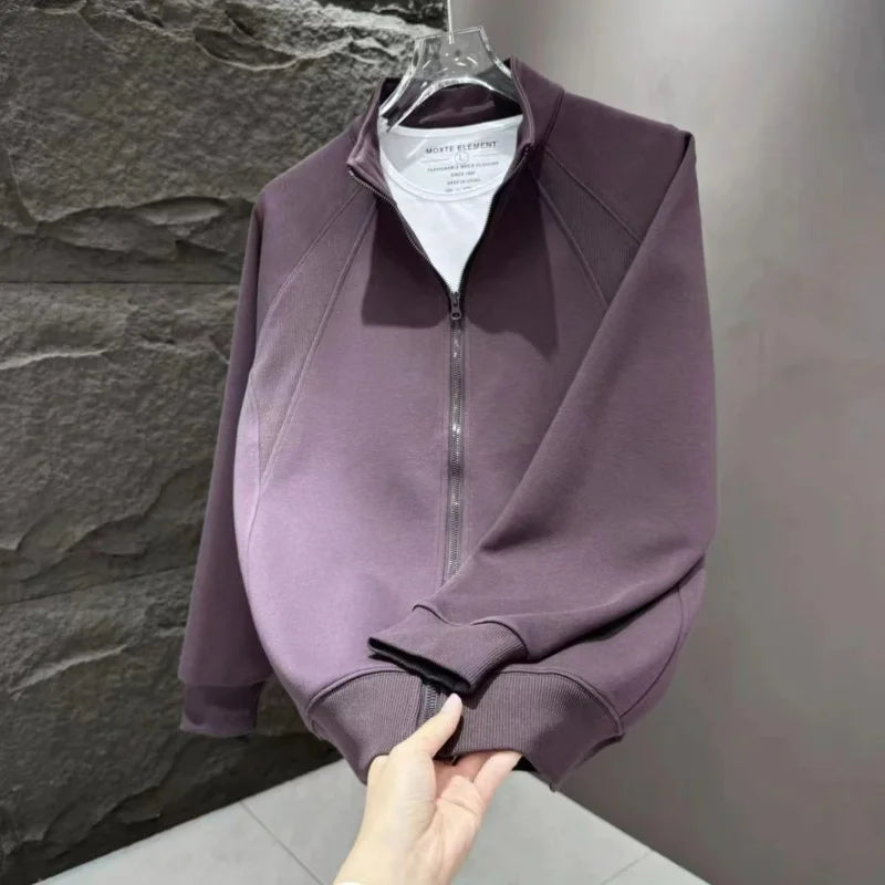 Hoodie men's spring and autumn style new cardigan with shoulder insertion All match jacket men's Korean version handsome top men.