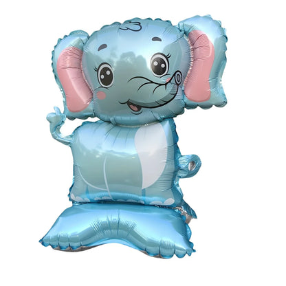 3/2 Stück Dschungel-Tier-Folienballons mit Ständer – Koala-Elefant-Fuchs für Geburtstag, Hochzeit, Karneval, Themendekorationen.