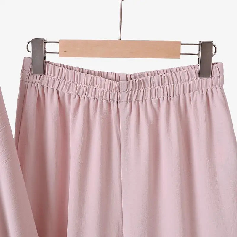 ZANZEA Herbst Muslimischen Sets Türkei Dubai Abaya Frauen Langarm-shirt Set Kausalen Hosen Anzüge Abayas Für Frauen IsIamic Outfits