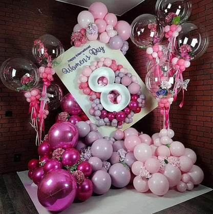 20/10/5Pcs 4D Runde Folienballons 10/18/22 zoll Metall Rose Gold Silber 4D Folienballons Helium Luft Globos Geburtstag Hochzeit Dekor.