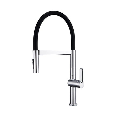 VGX Brushed Kitchen Faucet Sink Faucets Rubber Pull Down Stream Sprayer Taps Rotatable Kitchen Mixer Water Tap Hot Cold Crane