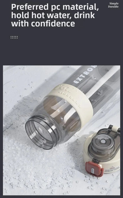 Large Capacity Plastic Straw Cup Simple Design Portable Sports Fitness Water Bottle for Students Outdoor Use Dedicated Personal.