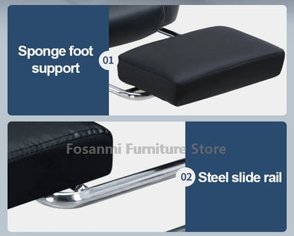 Dicker Boss-Bürostuhl mit hoher Rückenlehne und Armlehnen, Leder-Computer-Drehstuhl, ergonomische Liege-Gamer-Schreibtischstühle für Zuhause