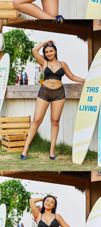 8Pcs/Set Sexy Lace Floral Boyshorts Underwear for Women Sexy Hollow Out Solid Panties Female Low-Waist Breathable Girls Lingerie.