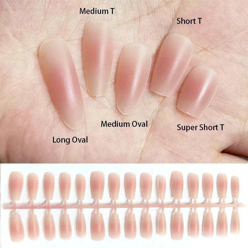30Pcs Matte Nude Fake Nail Fashion Press on Quick Extension Wearable False Nails Simple Full Cover Nail Tips Manicure Nail Art.