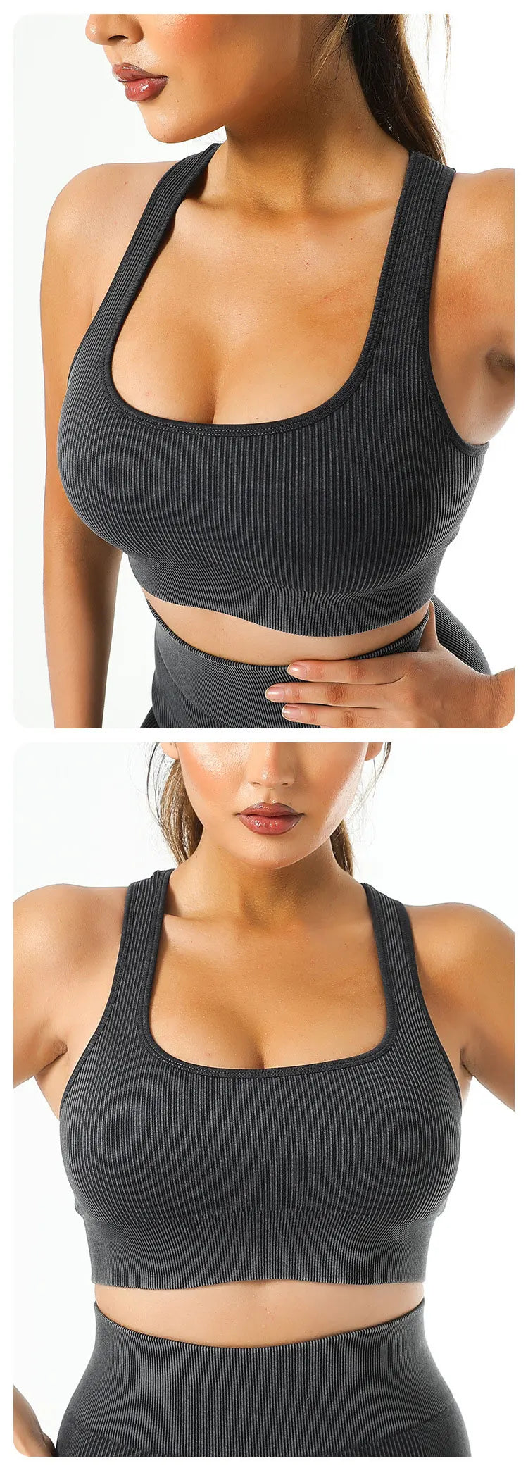 Yoga Suit High Waist Leggings Running Training Tights Sports Outfits Long Sleeve Crop Top Bra Seamless Fitenss Set Fitness Wear