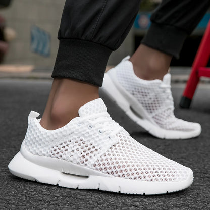 New Summer Summer Sneakers Men White Shoes Outdoor Comfort Walking Shoes Breathable Mesh Tennis Men Casual Shoes for Man.