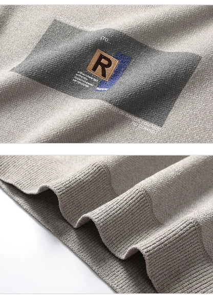 Men's Fleece Lined Pullovers Fashion Sweaters Autumn Winter Jumpers Fashion New Jersey Men's Clothes.