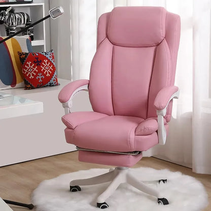 Elektrischer bequemer Bürostuhl, rosa, für Mädchen und Erwachsene, günstiger Liegestuhl, ergonomischer Sessel, Cadeira De Escritorio-Möbel