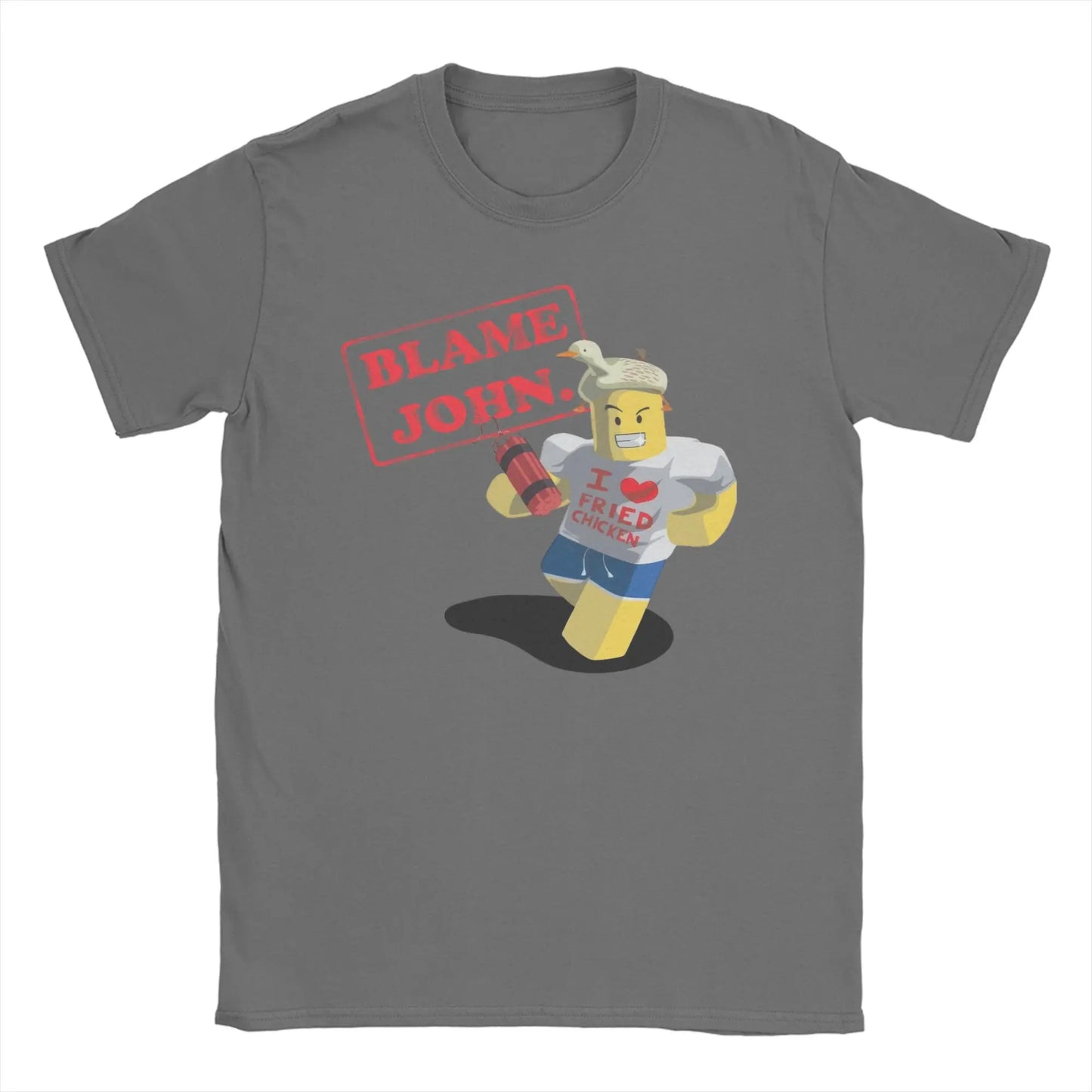 Men Women Shedletsky Blame John Forsaken T Shirts Meme Robloxs 100% Cotton Tops Short Sleeve Tee Shirt Graphic Printed T-Shirts.