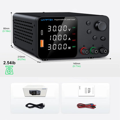 Wanptek Laboratory Power Supply Adjustable 30V 5A 30V 10A 60V 5A 120V 3A with Output Short Circuit Alarm DC Power Supply.