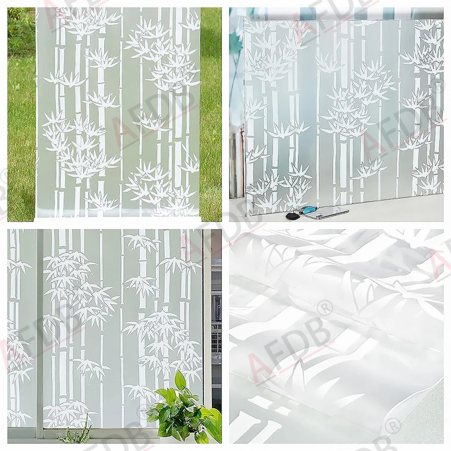 Frosted Self Adhesive Glass Window Film Privacy Protection Vinyl for Stained Glass Window Sticker Heat Insulation.