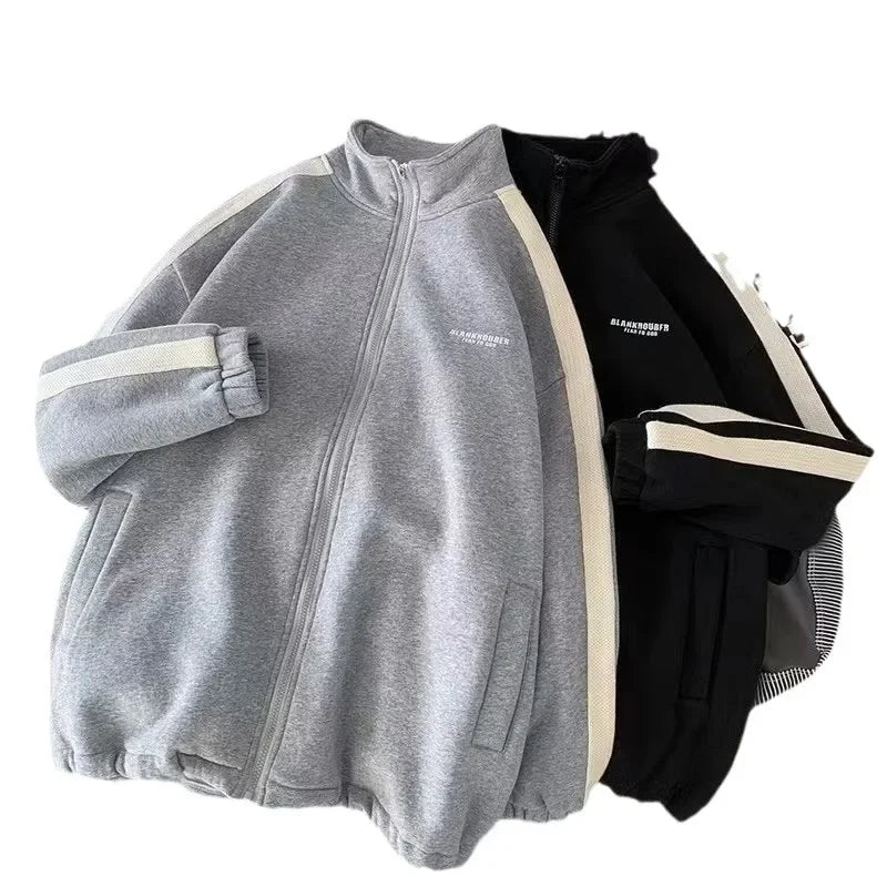 Autumn Sweatshirt Suit High-End Feel Trendy Casual Sports Men's Wear Full Set Matching Trendy Male Outfit.