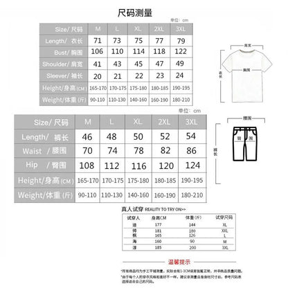 Summer 2025 new men's short sleeve T-shirt sports set Outdoor casual jogging men's cotton round neck T-shirt + shorts 2 sets.