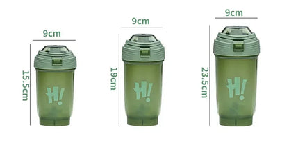 Portable 500ml Protein Powder Shaker Bottle Leak Proof Water Bottle for Gym Fitness Training Sport Shaker Mixing Cup with Scale