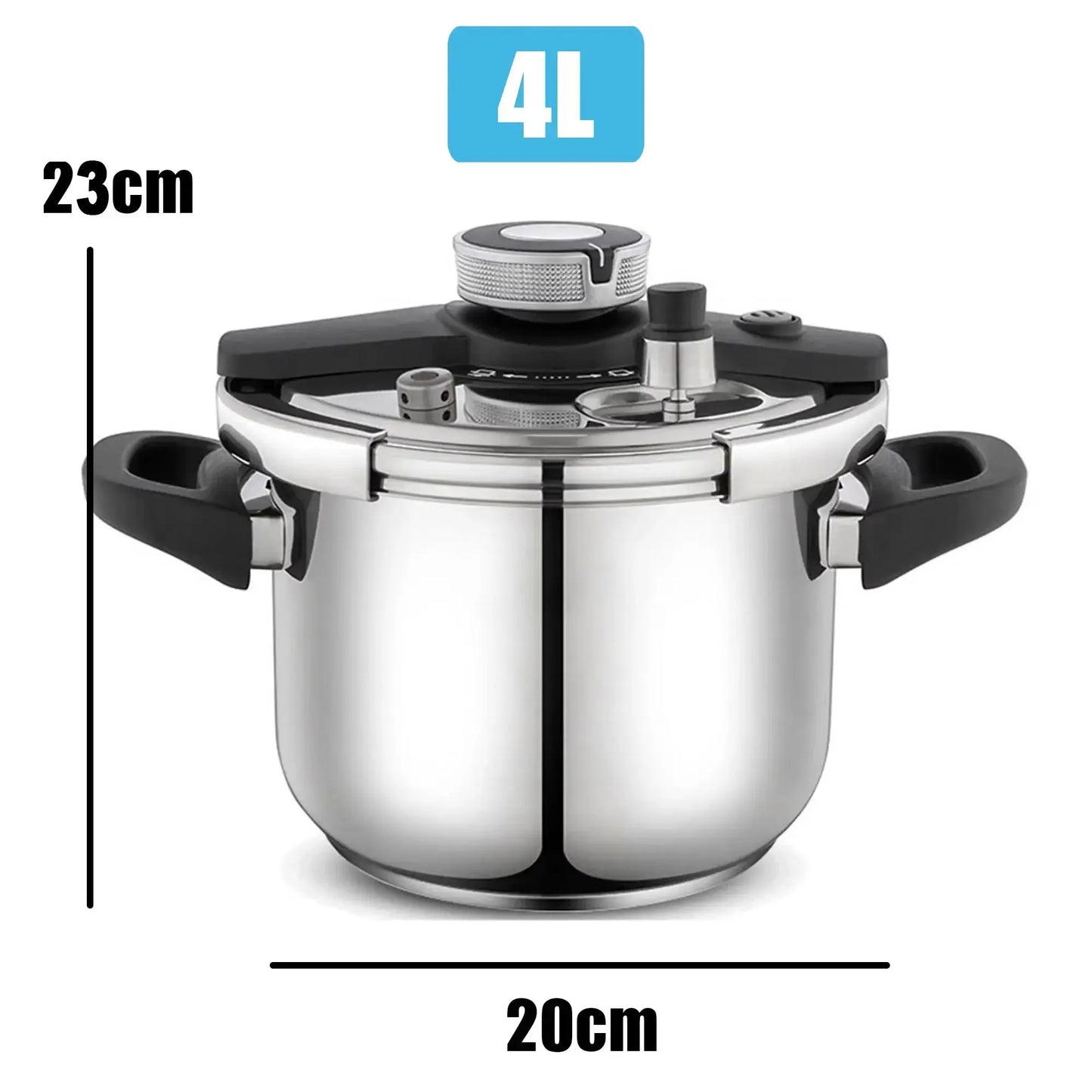 MOEYE 4/6L Pressure Cooker Multifunctional Pressure-Limited Explosion-proof Pressure Cooker Stainless Steel Kitchen Pressure Pot.